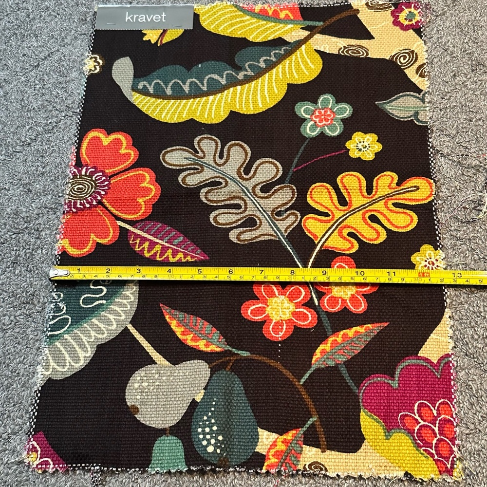 Kravet Fabric Sample Remnant Audaz 823 Cotton Whimsical Chartreuse Garden Spring - Picture 4 of 16